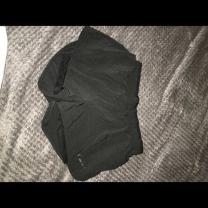 nike black track shorts